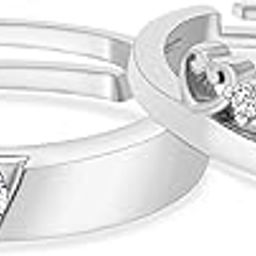 925 Silver Adjustable Plain Couple Rings | Crown Rings for Men and Women | With Certificate of Authenticity and 925 Stamp | Life-time Warranty*-image-59