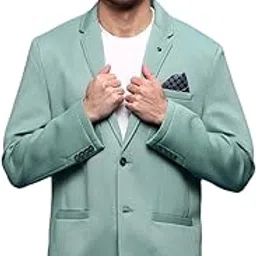 showoffff SHOWOFF Men's Turquoise Blue Slim Fit Single-Breasted Blazer EX-Metty_TurquoiseBlue-picture-29