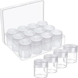 DARKNESS Clear Plastic Bead Storage Organiser Box - 12 Removable Compartment Containers with Lids for Diamond Dot Painting Beads, Jewellery, DIY Nail Art, Earrings, Glitter & Embroidery-14