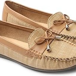Casual | Synthetic Leather Latest Collection Loafer Shoes | Comfortable Stylish with Memory Foam Penny Loafers with Bows for Womens & Girls-93