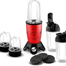 Libra Twist N Blend 500 Watts Bullet Mixer Grinder, Mixer Grinder with Pulse Function, Electric Blender for Smoothie and Juices, Juicer Mixer Grinder with 5 Jars, Nutri Blender for Kitchen(Red)-picture-18