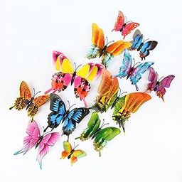 JAAMSO ROYALS Multi 3D Magnet Butterfly Stickers - Decoration Items, Butterflies for Wall (Set of 12)-image-41