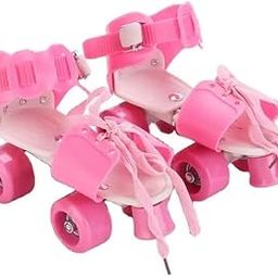 Juprel Adjustable Inline Roller Skates for Kids (Age 5–15 Years) – Comfortable & Safe Skating Shoes with PU Wheels, Breathable Design & Rear Brake – Boys & Girls Skates (Pink)-image-9
