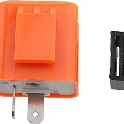 Pinakine® Universal Motorcycle Motorbike Turn Signal Indicator 2-Pin Speed Adjustable LED Flasher Relay 12VDC Orange(67000099PNK)-image-68