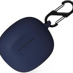 LIRAMARK Silicone Cover Case with Carabiner Compatible with Skullcandy Rail ANC Wireless Earbuds (Midnight Blue)-picture-22