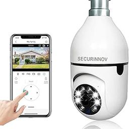 securinnov Full HD Indoor Wireless WiFi CCTV Security Camera | Motion Tracking | Two Way Talk | Colored Vision | Support Upto 64GB SD Card (Light Bulb)-13