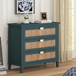GF Furniture Solid Sheesham Wood Green Colour Cebinet, 3 Drawer Dresser, Breathable, Metal Hendle, Venner Board, Morden Design Deawer, Suitable for Bed, Living, Studies Room Areas-image-19
