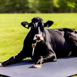 DIVAYANSHI Waterproof Cow mat, BPA Free, Raised Edges Animal Feeding mat for Cow, Buffalo, Horse, Camel, Bull, Easy Clean, Dishwasher Safe(Premium A1 Quality,Black) Size 8×5-20