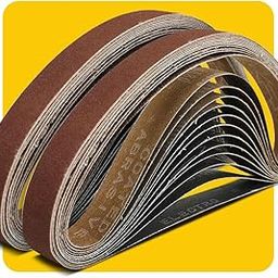 1/2 x 18 Inch 120 Grit Sanding Belt | Premium Aluminum Oxide Sanding Belt | Premium Sander Sandpaper – 24 Pack-31