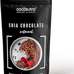 COCOSUTRA Oatmeal - Chia Chocolate | 100% Natural & Vegan | No Sugar added, Gluten free, Made with Rolled Oats - 300 g-24