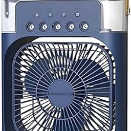 3-in-1 Portable Fan with Humidifier, 600ml Water Tank, LED Night Light-5