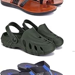 Men's Sandals | Lightweight Wear| Stylish & Easy to Wear For Men's GR-SAN-(3-COMBO)-3151-3137-3132-image-68