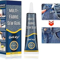 Fabric Glue (50 Gram) Fast Drying Liquid Stitch Fabric Adhesive Glue Strong Bond Clear Drying Waterproof Sew Glue Permanent Washable for Repair, Make Patches on Clothes, All Fabrics (Pack Of 1)-picture-8