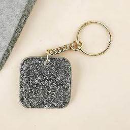 Handcrafted Pyrite Keychain Metallic Crystal Accessory for Good Luck and Prosperity-50