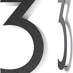 12 Inch Metal House Numbers for Outside | Floating Metal Numbers for Mailbox | Modern House Numbers | Black Coated Floating Large House Numbers for Outside | Rust-Proof Home Address Numbers and Letters with Nail Kit-image-35