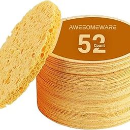 52-Count Facial Sponges Compressed Facial Cleaning Sponges, Face Cleansing Sponge Spa Massage Sponges Cleaning Exfoliating Sponge For Face-38