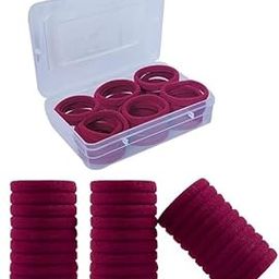 BLENQISH Spiral Hair Ties, Elastic Coil Maroon Color Hair Bands, For School girls, Daily use, Pack of 30-image-25