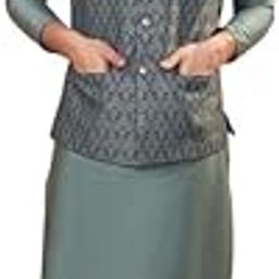 Men's Kurta Jacket Trouser Set, Navy Blue Cotton Blend, Jacquard Regular Fit Mandarin Collar Long Sleeves-image-91