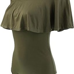 Women Girls Fashionable Comfortable Wear Off-Shoulder Short Sleeves Romper Suit Jumpsuit Green Size S | Clothing, Shoes & Accessories | Womens Clothing | Swimwear-image-56