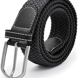 Men Women Stylish Stretchable Polyester Blend Belt Free Size Fit on Upto 34inch Waist Elastic Belt--image-8