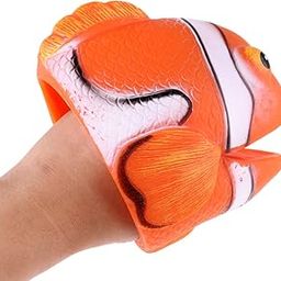 The Style Sutra Vinyl Cartoon Animal Hand Puppet Kids Pretend Play Toy Party Favors Clownfish|Toys & Hobbies | Action Figures | Animals & Dinosaurs-image-34