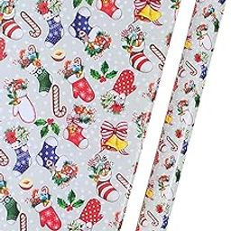 Skywalk Christmas Gifts Wrapping Set of 6 Paper Sheets (Size-19.5 x 29.5) Perfect for Wrapping Gifts for Your Loved Ones.-image-0