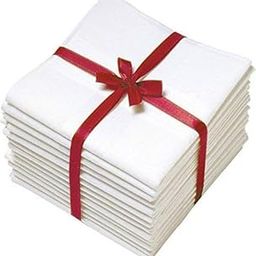 Men's Luxury Plain White big size Cotton Handkerchiefs 25 * 25 Inch (pack of 6)-image-84