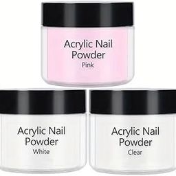 BELISMA Acrylic Powder Set of 3 Pink,Clear,White 30g-picture-35
