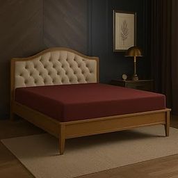 MK LIFE Premium Terry Cotton Waterproof Mattress Protector | 72x78 Inch King Size Bed Cover | Soft, Breathable & Noiseless | Spill-Proof & Dustproof Fitted Mattress Cover. (Maroon)-image-61