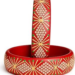 Arise Creations Jaipuri Lac Kada for Women & Girls | Handmade Rajasthani Lakh Bangles Set | Traditional Bridal Bangle | Ethnic Indian Lac Jewelry-image-3