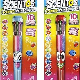 Scentos Scented 10 in 1 Rainbow Pen with 10-Scented Color Inks by Fratelli |Great for Drawing,Coloring,Writing and Gifting/Return Gifts | Color May Vary -1 Piece only | Designed in The USA-image-16