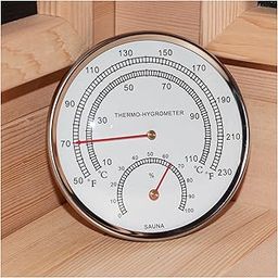 amocane 2 in 1 Sauna Fahrenheit Thermometer, Sauna Thermometer Hygrometer for Sauna Room, Indoor Temperature Humidity Monitor, Sauna Accessories for Any Barrel or Infrared Steam Saunas-image-82