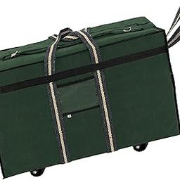Canvas 73 Cm Large Strong Travel Carry_On_Luggage With Six Wheels & Front Transparent Pocket (73 X 27.5 X 45 Cm, Green)-picture-40