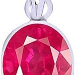 Original Certified 5.25/7.25/9.25 Ratti Ruby Stone (Manik Stone) Hallmark Silver Pendant for Astrological Purpose-image-39