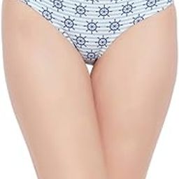 Women's Cotton Low Waist Printed Bikini Panty with Inner Elastic in Blue-image-17