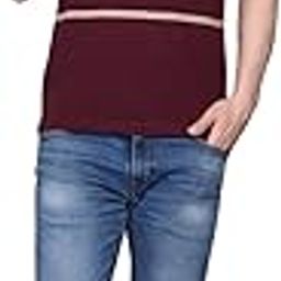 Mens™ Regular Fit Polo for Men | Cotton Blend Material | Maroon Peach Color | Size XL-image-1