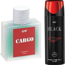 CFS Cargo Blue EDP Long Lasting Perfume & Black Deodorant Body Spray-62