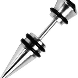 VELURA Mens Earring Ear Stud Stainless Steel Black Agate Fake Plug|1 x Bow tie|Earrings, Studs| Mens Jewelry-image-43