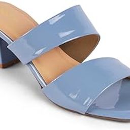SANIA Women's Block Heels Sandals - Square Toe Ladies Footwear Soft Comfortable Sandals-image-1