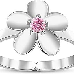 Roovi Dreamy Flowers 925 Silver Toe Ring I with Certificate of Authenticity & 925 Hallmark I Gift for Woman & Girls-image-23
