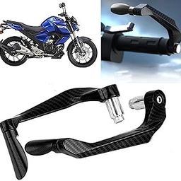 AUTO PEARL 7/8" 22mm Motorcycle Handlebar Brake Clutch Levers Protector Guard Compatible with FZ V3-BS6 (Black)-image-30