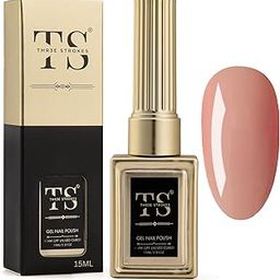 THR3E STROKES HEMA FREE Nude Nail Polish, 1 Pcs 15ml Soak Off Gel Polish Nail Art Manicure Salon DIY Gel Nail Design Decoration at Home Nails Manicure Kit Gift (MACHIN SE SUKHENGI)(UV LAMP NEEDED) (06-Pinkish Tan, 15ML)-45