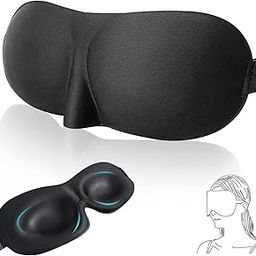 SILENCIO Updated 3D Memory Foam Sleep Mask, Blackout Eye Cover Eye Mask Eyeshade, Comfortable & Soft Blinder, Adjustable Strap for Sleeping, Travel, Shift Work, Naps, Night Blindfold (Unisex, Black)-17