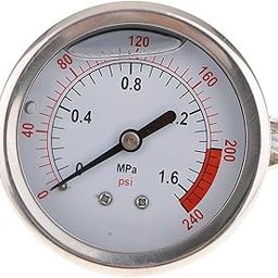 ATORSE™ 1/4" Npt Side Mount 2.16"Face Compressor Compressed Air Pressure Gauge 1.6Mpa|Business & Industrial | Hydraulics Pneumatics & Pumps | Air Pressure Gauges-picture-26