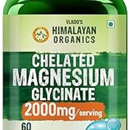 Vlado's Himalayan Organics Chelated Magnesium Glycinate Supplement 2000mg Per Serving | Magnesium Supplement Supports Muscle Recovery & Better Sleep - 60 Veg Tablets-image-6