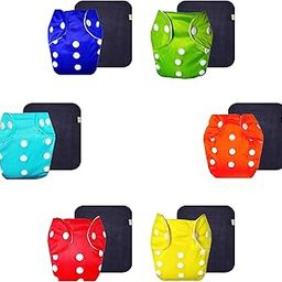 Dumbledo Lite Cloth Diaper with Black Insert (Pack of 6) | Soft & Gentle | Breathable | Easy to Clean | All-Day Wear | 3 Months – 2 Years | Unisex Baby-13