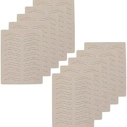 SBM MART - 10pcs Eyebrow Tattoo Practice Skin, Rubber Soft Microblading Practice Skin for Beginners, Permanent Makeup Silicone Skins-10