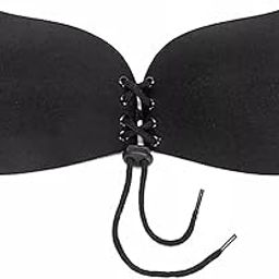 Women's Lightly Padded Self Adhesive Strapless Bandage Underwire Backless Solid Invisible Stick Gel Silicone Push Up Underwear Bra-image-87