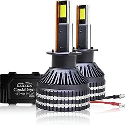 Carzex Crystal Eye H1 Car Led High Beam Headlight Bulbs, 300W 12,000 Lumens Super Bright Automotive LED Headlight Conversion Kit for Cars 6500K Cool White, (150 + 150 Watts, 2Pc) (1 Year Warranty)-21