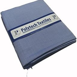 Premium Shirting Fabric, Royal Blue, Oxford Weave, Unstitched-41